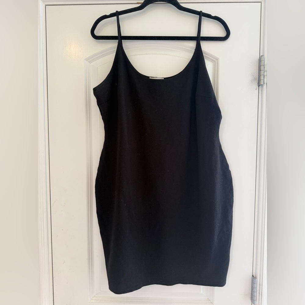 Love J. Black sheath dress with spaghetti straps cocktail, party 2X